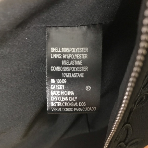 Tahari Arthur S. Levine velvet embroidered peplum - Picture 5 of 6